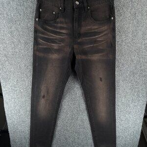Amiri Black USA Made Distressed Faded Jeans Cotton Blend Skinny ACTL 28X31.5